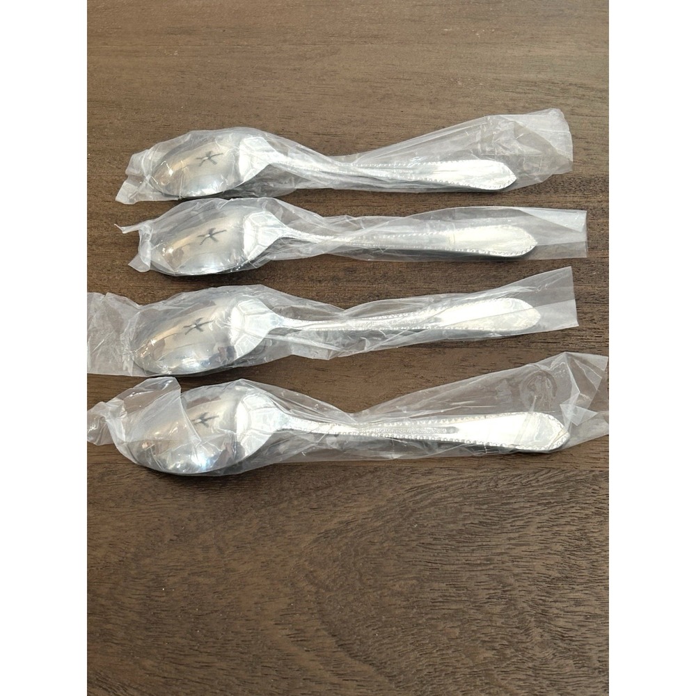 NEW Reed & Barton Englefield Teaspoons Set Of 4 Stainless Glossy - Picture 4 of 6